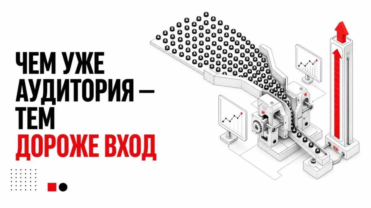 Чем уже аудитория, тем дороже вход