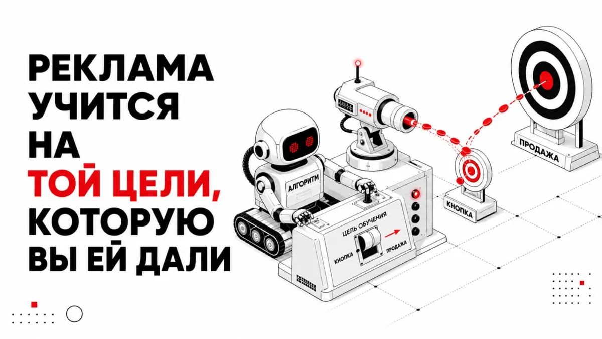 Реклама учится на цели, которую вы ей дали
