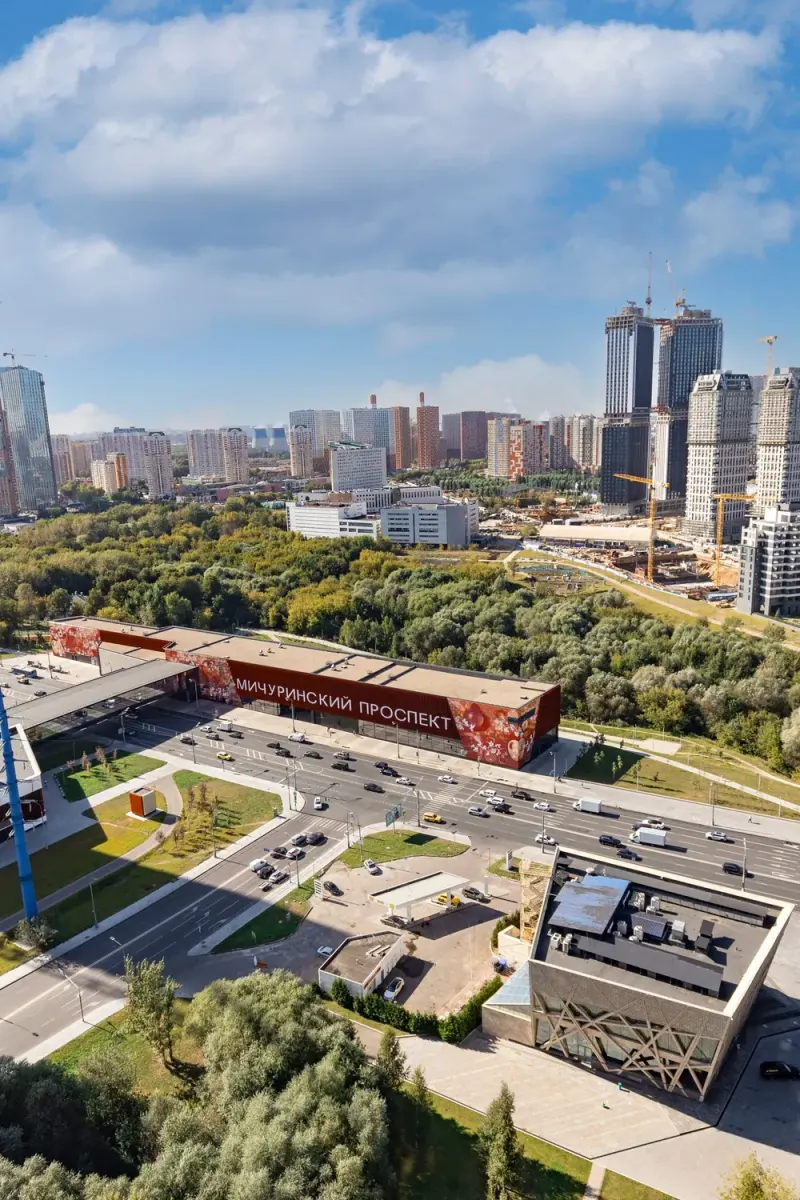 Метро «Мичуринский проспект»: съёмка с высоты