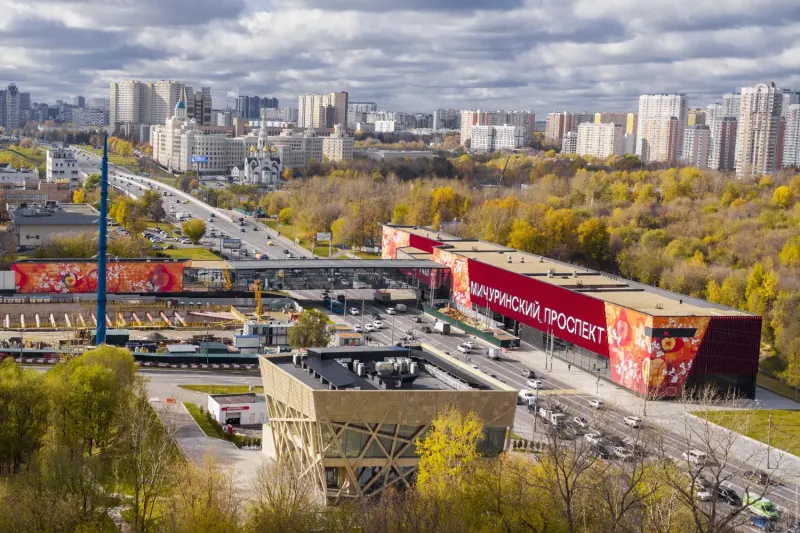 Городской район с высоты